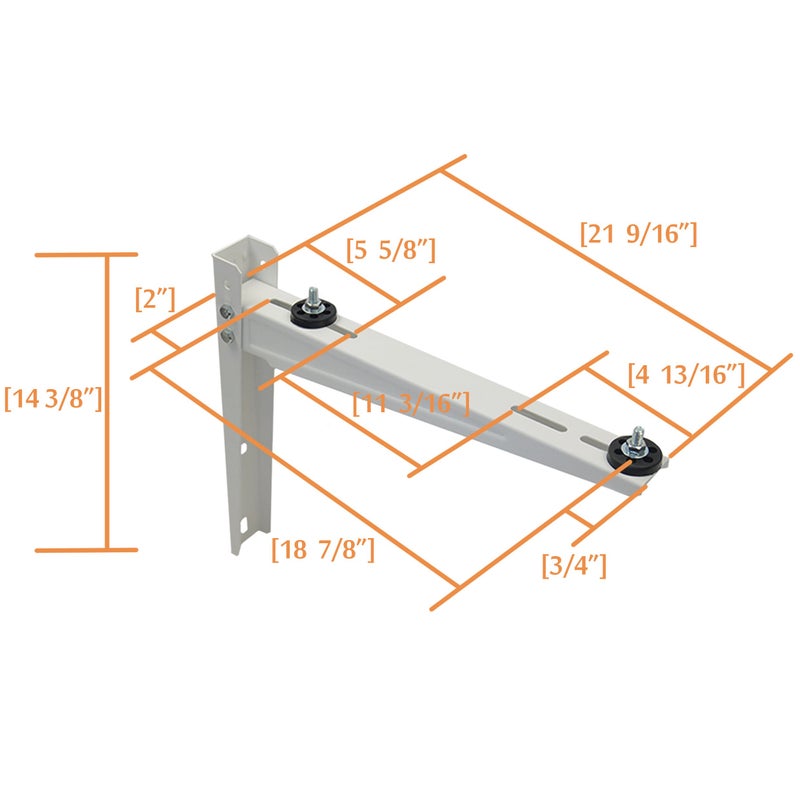 JEACENT Mini Split Wall Mounting Bracket for Ductless Air Conditioner 9,000-36,000BTU Condensers - Image 2